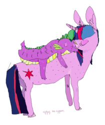 Size: 624x744 | Tagged: safe, artist:cutebrows, spike, twilight sparkle, g4, ms paint