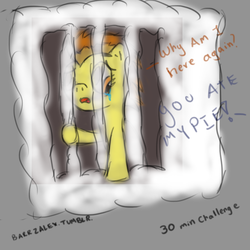 Size: 850x850 | Tagged: safe, artist:barrzalex, soarin', spitfire, g4, 30 minute art challenge, crying, prison