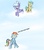 Size: 4000x4500 | Tagged: safe, artist:glacierponi, cloudchaser, rainbow dash, sunshower raindrops, g4, cloud, cloudy, tape