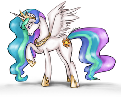 Size: 950x792 | Tagged: safe, artist:coughebeanz, princess celestia, pony, g4, female, solo