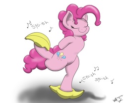 Size: 800x666 | Tagged: safe, artist:wazzart, pinkie pie, g4, banana shoes, game grumps, kirby super star