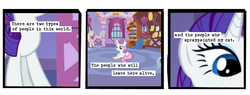 Size: 720x275 | Tagged: safe, artist:limeylassen, rarity, sweetie belle, cat, g4, a softer world, imminent murder