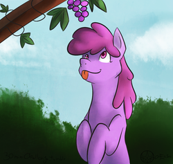 Size: 1000x948 | Tagged: safe, artist:aeritus, berry punch, berryshine, earth pony, pony, g4, 30 minute art challenge, female, grapes, solo