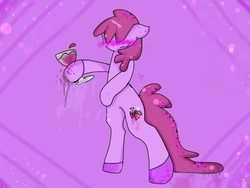 Size: 1280x960 | Tagged: safe, artist:mlpblogs, berry punch, berryshine, earth pony, pony, g4, 30 minute art challenge, bipedal, blushing, drunk