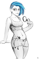 Size: 2700x4000 | Tagged: safe, artist:gordonfreeguy, dj pon-3, vinyl scratch, human, g4, humanized