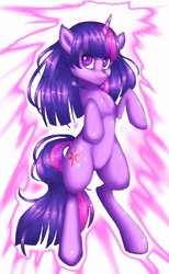 Size: 1922x3120 | Tagged: safe, artist:misukitty, twilight sparkle, pony, unicorn, g4, abstract background, female, mare, no mouth, solo