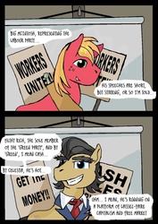 Size: 500x707 | Tagged: safe, artist:owlor, big macintosh, filthy rich, earth pony, pony, from the desk of mayor mare, g4, comic, male, stallion