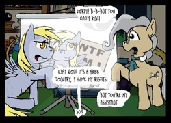 Size: 500x359 | Tagged: safe, artist:owlor, derpy hooves, mayor mare, pegasus, pony, from the desk of mayor mare, g4, female, glasses, mare