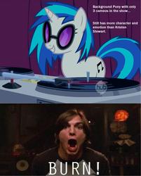 Size: 1481x1841 | Tagged: safe, dj pon-3, vinyl scratch, g4, burn!, kelso, kristen stewart