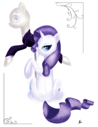 Size: 1500x1940 | Tagged: safe, artist:hieronymuswhite, rarity, g4, mannequin, palindrome get, slenderman, slendermane, slenderpony