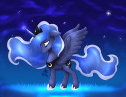 Size: 1550x1200 | Tagged: safe, artist:joakaha, princess luna, pony, g4, female, solo