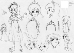 Size: 1024x737 | Tagged: safe, princess erroria, human, g4, humanized, monochrome, winged humanization