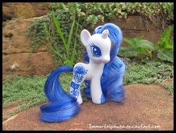 Size: 724x548 | Tagged: safe, artist:immortalpanda, oc, oc only, pony, unicorn, g4, customized toy, figure, irl, photo, toy