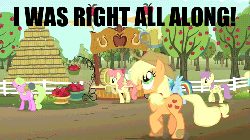 Size: 500x281 | Tagged: safe, edit, screencap, apple bloom, applejack, daisy, flower wishes, gala appleby, granny smith, parasol, pink lady, rainbow dash, earth pony, pegasus, pony, g4, the super speedy cider squeezy 6000, animated, apple family member, cider, cup, cute, drinking, eyes closed, female, happy, holding, jackabetes, looking up, mare, mug