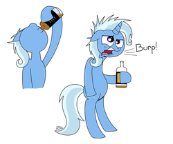 Size: 1280x1069 | Tagged: safe, artist:jay muniz, trixie, pony, unicorn, g4, bipedal, blitzed, burp, drunk, female, gas, mare, wavy mouth