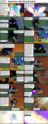 Size: 1282x3304 | Tagged: safe, king sombra, princess celestia, comic:celestia's servant interview, g4, caption, comic, interview