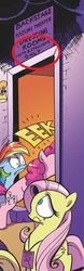 Size: 191x612 | Tagged: safe, idw, official comic, fluttershy, pinkie pie, rainbow dash, g4, micro-series #3, my little pony micro-series, spoiler:comic, backstage