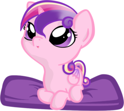 Size: 658x591 | Tagged: safe, artist:russiankolz, princess cadance, alicorn, pony, g4, baby, baby pony, cute, cutedance, filly, foal, pillow, simple background, solo, transparent background, weapons-grade cute