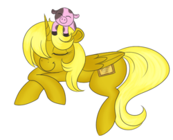 Size: 547x441 | Tagged: safe, artist:ponycide, oc, oc only, oc:ticket, alicorn, pig, pony, alicorn oc, hamlet, simple background, transparent background