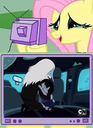 Size: 399x548 | Tagged: safe, fluttershy, g4, adventure time, exploitable meme, feels, fluttercry, ice king, male, marceline, simon and marcy, simon petrikov, tv meme