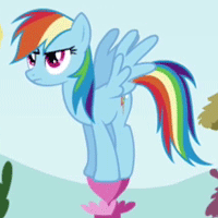 Size: 200x200 | Tagged: safe, screencap, rainbow dash, pony, applebuck season, g4, animated, blinking, female, frown, glare, hoof tapping, impatient, solo, spread wings, standing, waiting