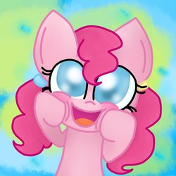 Size: 894x894 | Tagged: safe, pinkie pie, g4, cute, filly, happy, ponytail