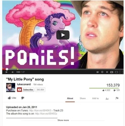 Size: 692x700 | Tagged: safe, kimono, minty, earth pony, human, pony, g3, 2011, luke conard, male, music, song, youtube, youtube link