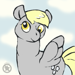 Size: 650x650 | Tagged: safe, artist:sobi, derpy hooves, pegasus, pony, g4, 30 minute art challenge, female, mare