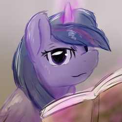 Size: 800x800 | Tagged: safe, artist:ruby, twilight sparkle, alicorn, pony, g4, book, female, mare, twilight sparkle (alicorn)