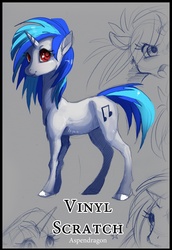 Size: 1431x2085 | Tagged: safe, artist:aspendragon, dj pon-3, vinyl scratch, pony, g4, female, realistic, sketch, solo