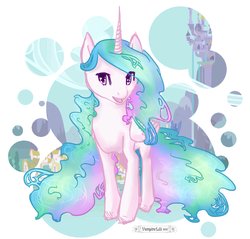 Size: 784x750 | Tagged: safe, artist:vampirelili, princess celestia, pony, g4, canterlot, female, solo