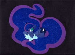 Size: 875x638 | Tagged: safe, artist:janedoe14, princess luna, pony, g4, female, papercraft, solo, traditional art