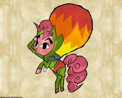 Size: 962x772 | Tagged: safe, artist:squishypony, pinkie pie, earth pony, pony, g4, female, nintendo, solo, style emulation, the legend of zelda, the legend of zelda: the wind waker, tingle