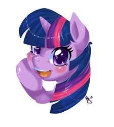 Size: 787x873 | Tagged: safe, artist:ieatedaunicorn, twilight sparkle, pony, g4, female, smiling, solo