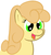 Size: 702x743 | Tagged: safe, carrot top, golden harvest, earth pony, pony, g4, female, mare, open mouth, simple background, smiling, solo, white background
