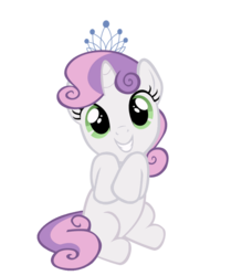 Size: 900x1029 | Tagged: dead source, safe, artist:kuren247, artist:purezparity, sweetie belle, pony, unicorn, g4, accessory theft, cute, diasweetes, female, filly, simple background, tiara, transparent background, vector