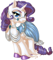 Size: 956x1074 | Tagged: safe, artist:kittehkatbar, rarity, pony, unicorn, g4, bridle, clothes, colored hooves, dress, female, harness, looking at you, mare, saddle, simple background, solo, transparent background, unshorn fetlocks