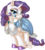 Size: 956x1074 | Tagged: safe, artist:kittehkatbar, rarity, pony, unicorn, g4, bridle, clothes, colored hooves, dress, female, harness, looking at you, mare, saddle, simple background, solo, transparent background, unshorn fetlocks