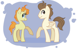 Size: 1536x1038 | Tagged: safe, artist:khiroptera, pound cake, pumpkin cake, pegasus, pony, unicorn, g4, adult, older, older pound cake, older pumpkin cake