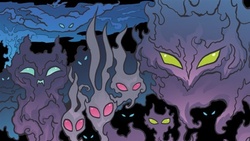 Size: 573x324 | Tagged: safe, idw, official comic, nightmare forces, g4, spoiler:comic, moon, nightmare creature, nightmare dreamscape, unnamed character, unnamed nightmare forces