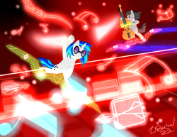 Size: 2750x2125 | Tagged: safe, artist:niegelvonwolf, dj pon-3, octavia melody, vinyl scratch, g4, duo