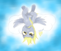 Size: 1303x1091 | Tagged: safe, artist:skechygrl, derpy hooves, pegasus, pony, g4, cloud, cloudy, female, mare, solo