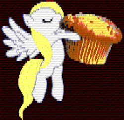 Size: 994x966 | Tagged: safe, derpy hooves, g4, muffin, text