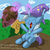 Size: 1200x1200 | Tagged: safe, artist:ziemniax, trixie, g4, 30 minute art challenge, filly, pinecone