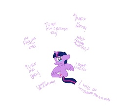 Size: 1234x1098 | Tagged: safe, artist:pluslinetheplusle, twilight sparkle, alicorn, pony, g4, alicorn drama, female, immortality blues, mare, solo, twilight sparkle (alicorn), twilight will outlive her friends