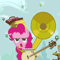 Size: 245x245 | Tagged: source needed, useless source url, safe, screencap, pinkie pie, earth pony, parasprite, pony, g4, season 1, swarm of the century, accordion, animated, banjo, cropped, cymbals, female, harmonica, mare, musical instrument, one man band, puffy cheeks, solo, sousaphone, tambourine, tuba