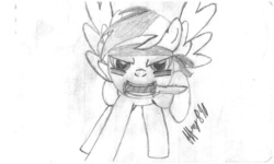 Size: 750x450 | Tagged: safe, rainbow dash, g4, knife, rambo, rambo dash