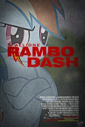 Size: 735x1088 | Tagged: safe, artist:utterlyludicrous, rainbow dash, g4, rambo, rambo dash