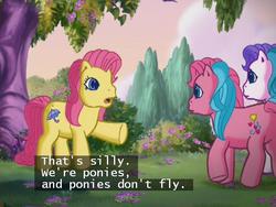 Size: 640x480 | Tagged: safe, screencap, heart bright, merriweather, star flight, a very pony place, g3, two for the sky, irony, subtitles
