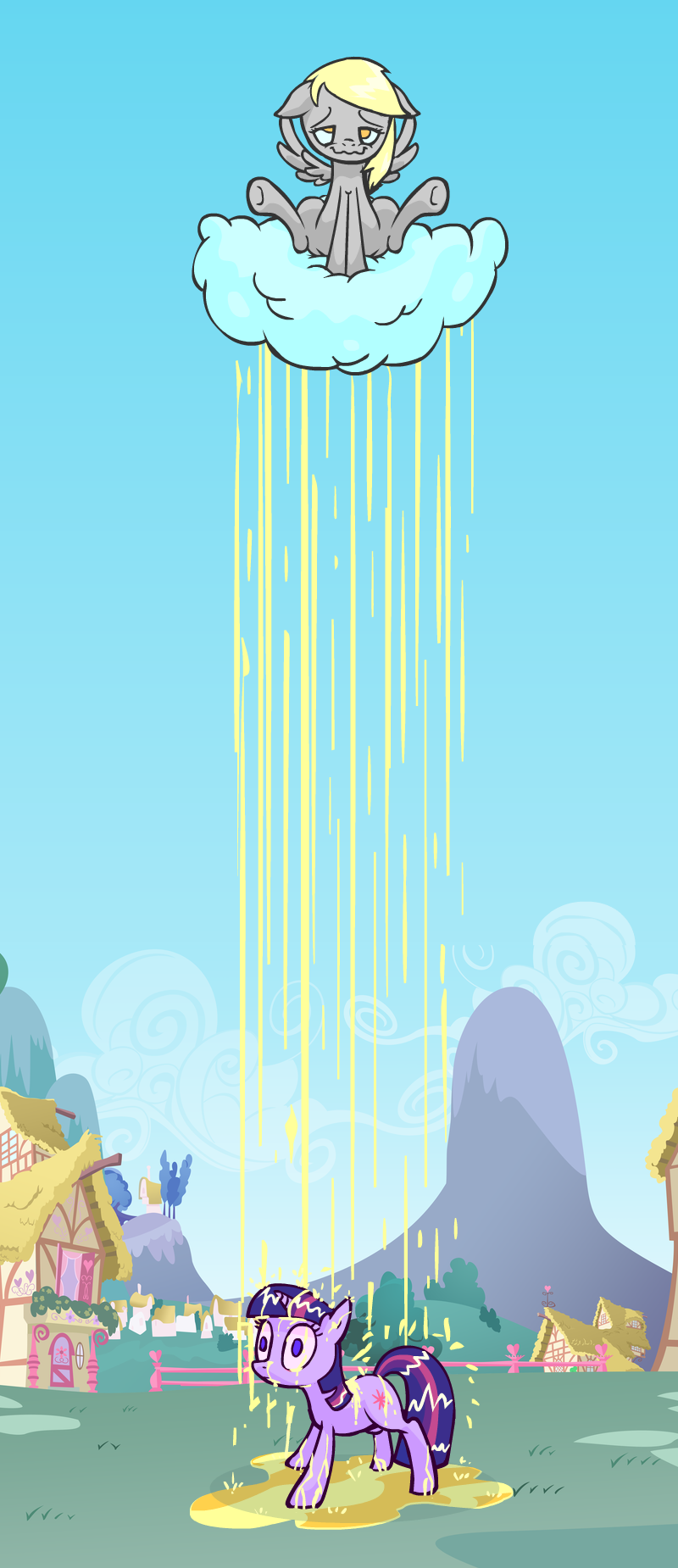 281475 - artist needed, cloud, derpy hooves, drenched, female ...